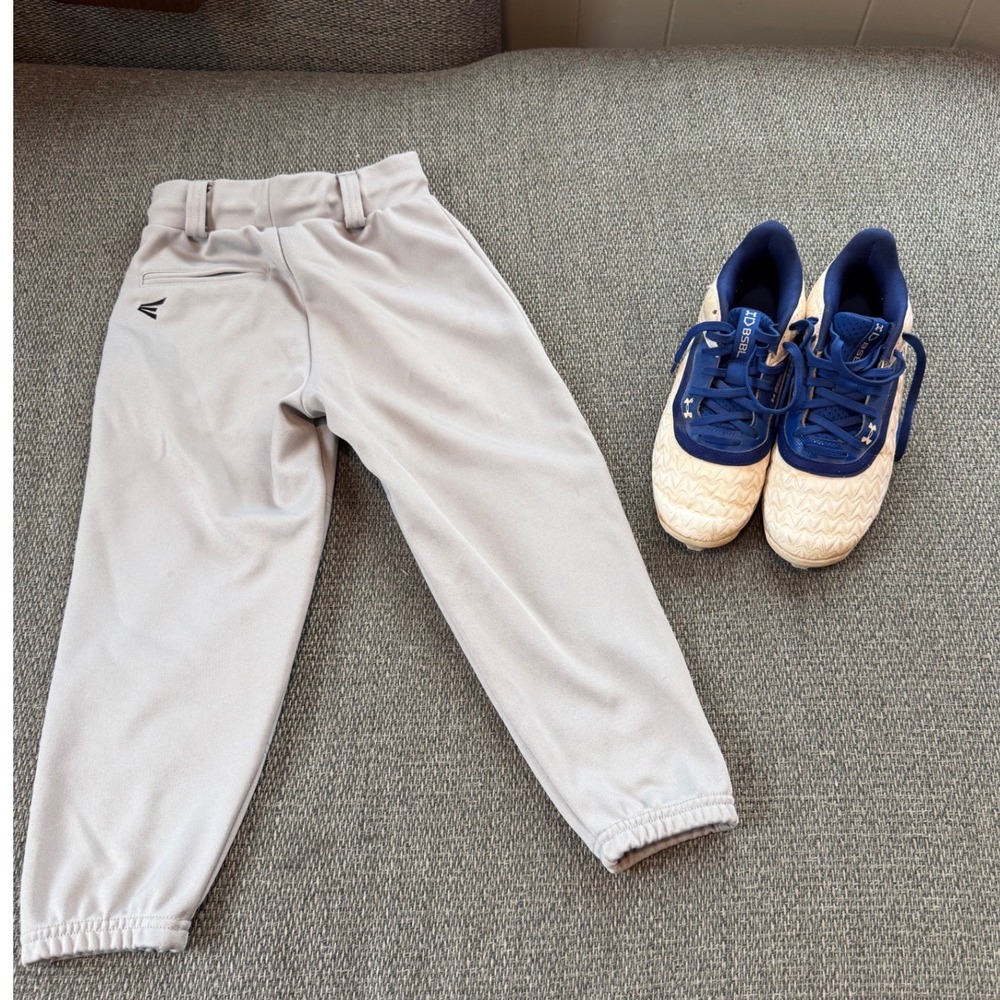 Easton Under Armour Baseball Bundle Kids YS/4Y Grey Blue